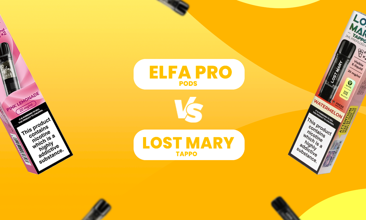 Elf Bar ELFA PRO vs Lost Mary Tappo Pods: Full Comparison UK Elf Bar ELFA PRO vs Lost Mary Tappo Pods: Full Comparison UK
