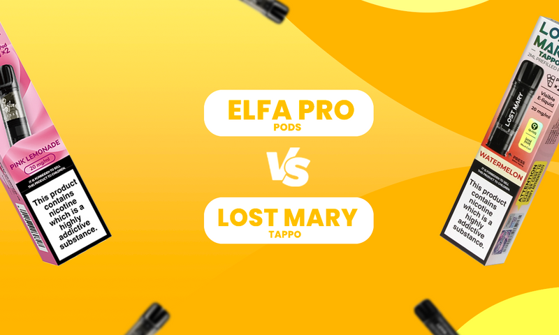 Elf Bar ELFA PRO vs Lost Mary Tappo Pods: Full Comparison UK Elf Bar ELFA PRO vs Lost Mary Tappo Pods: Full Comparison UK