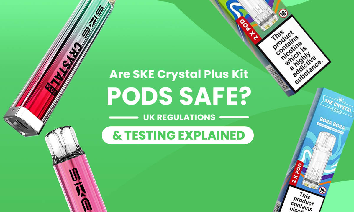 vape blinkt 3 mal SKE Crystal Plus Pod Vape Kit Safety UK Guide