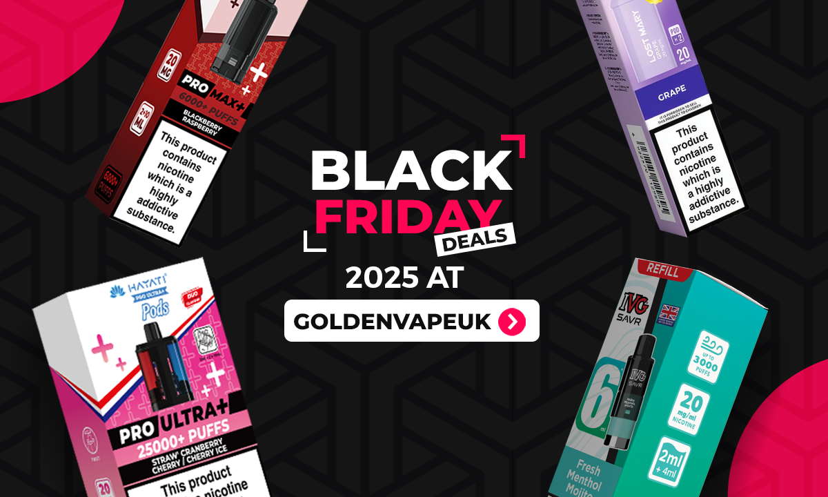 Black Friday Vape Deals 2025 at Golden Vape UK