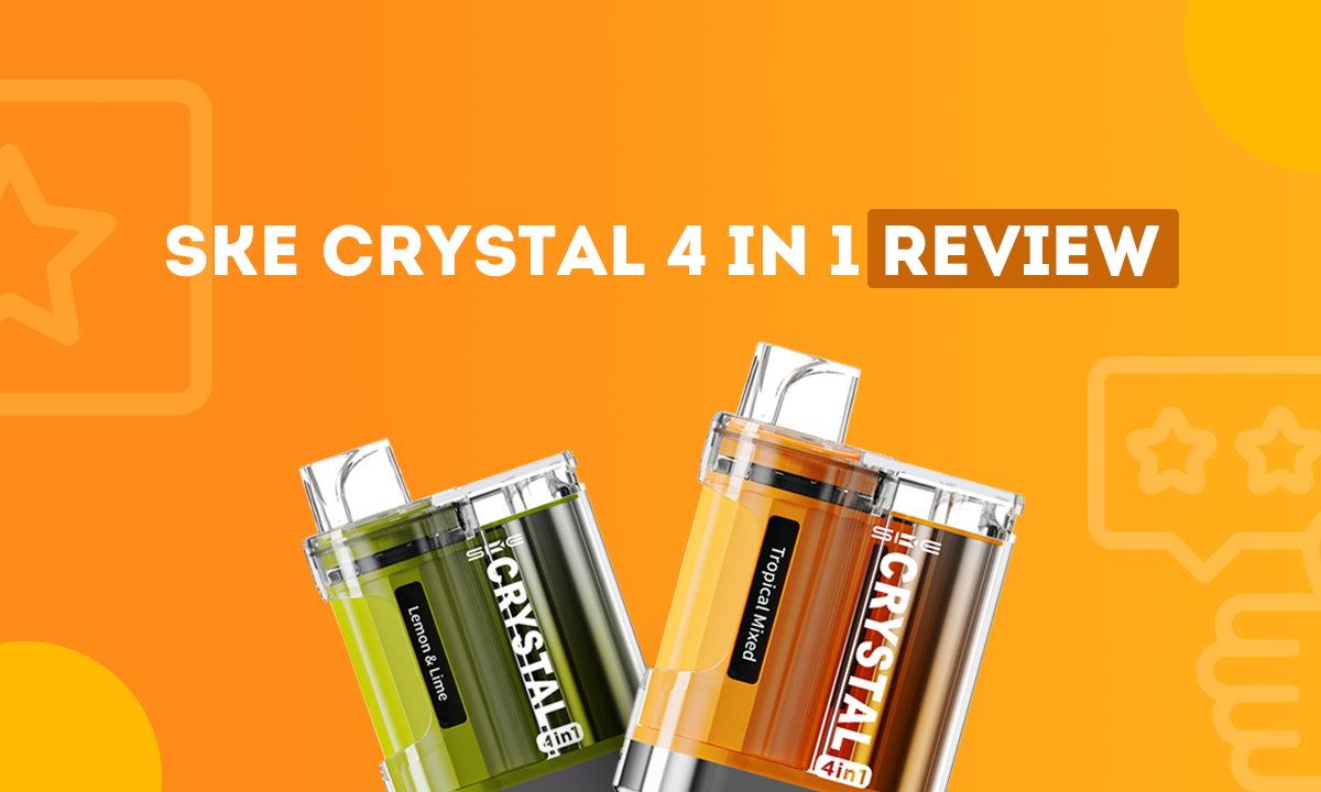 SKE Crystal 4 in 1 2400 Vape Review: Top 5 Best Flavours - Golden Vape SKE Crystal 4 in 1 2400 Vape Review: Top 5 Best Flavours - Golden Vape