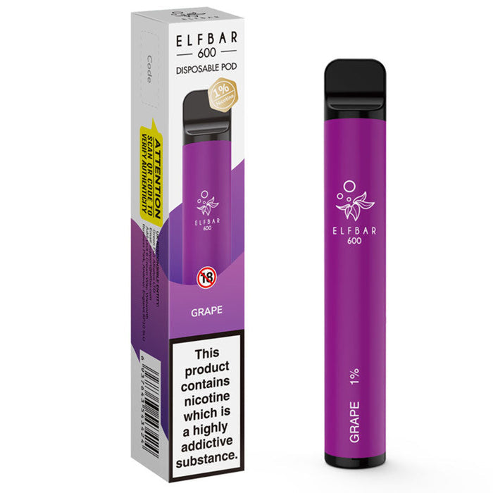 ELF Bar 600 Puffs Disposable Vape Pen - 10mg 1% Nic Salt