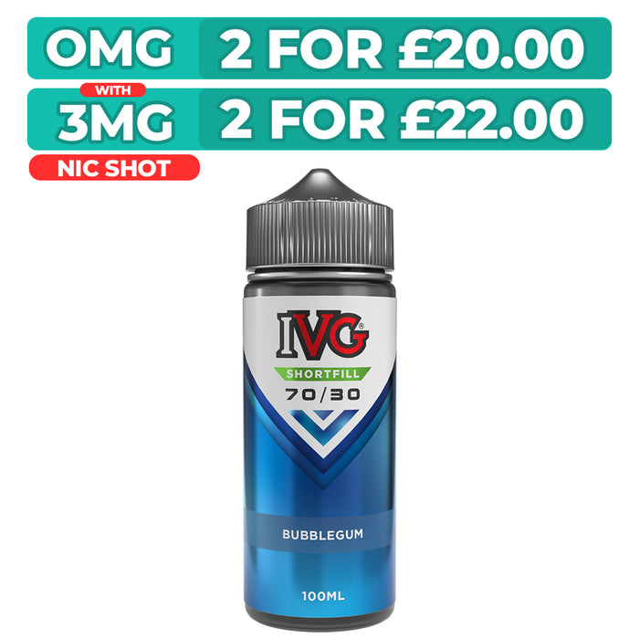 Bubblegum 100ml Shortfill E-Liquid By IVG