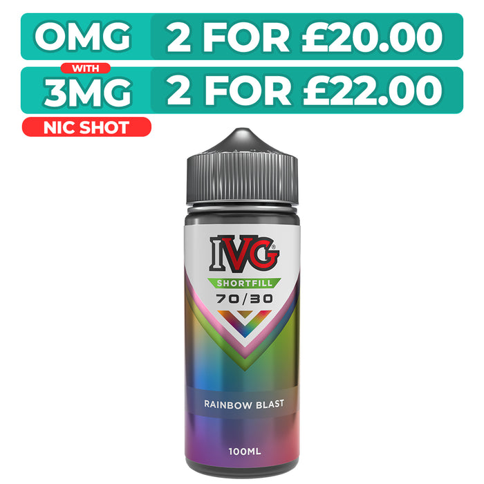 Rainbow Blast 100ml Shortfill E-Liquid By IVG