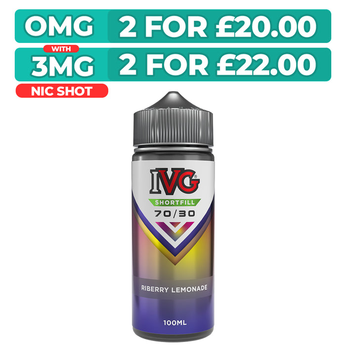 Riberry Lemonade 100ml Shortfill E-Liquid By IVG