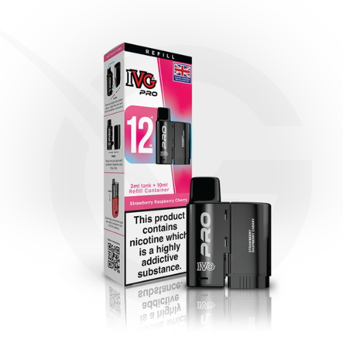 Strawberry Raspberry Cherry Prefilled Pods By IVG Pro + Refill Containers