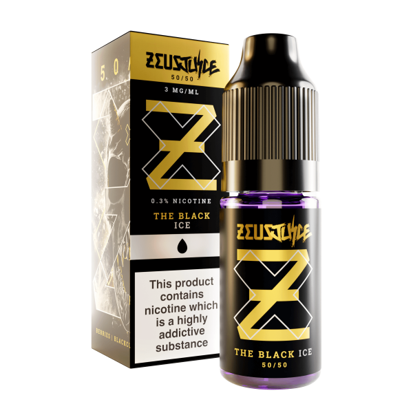 The Black Ice 10ml 50/50 E-liquid by Zeus Juice - Golden Vape The Black Ice 10ml 50/50 E-liquid by Zeus Juice - Golden Vape