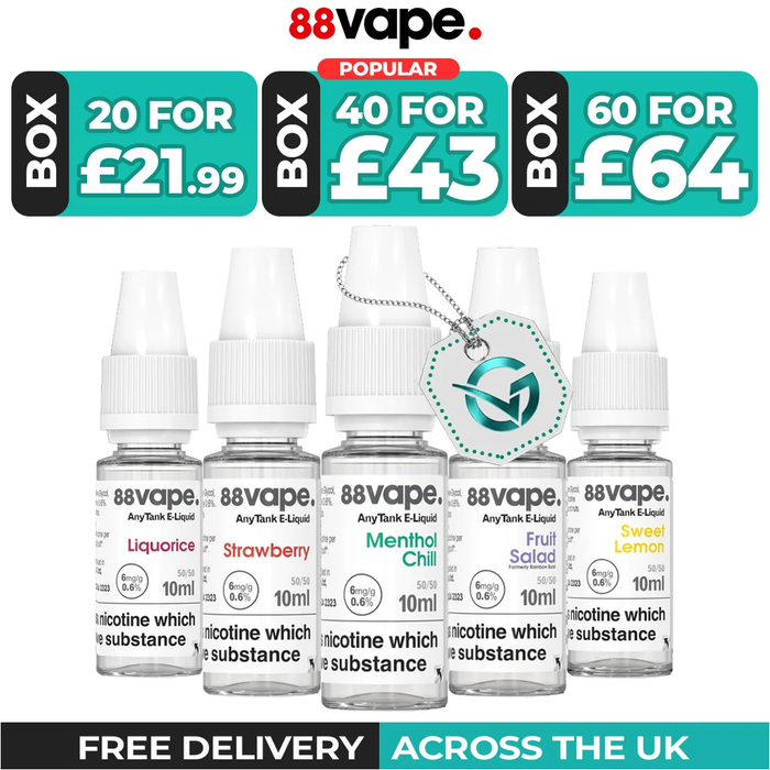 88 Vape Juice E-Liquid - Box of 20, 40 & 60