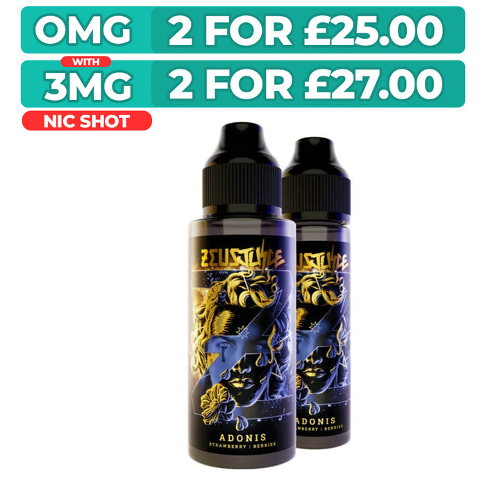 Adonis 100ml Shortfill E-Liquid by Zeus Juice