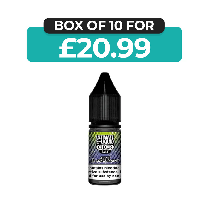 Apple & Blackcurrant Cider 10ml Nic Salt E-Liquid by Ultimate Juice