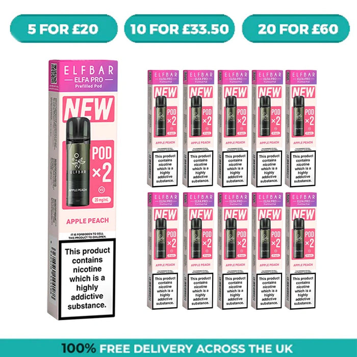 Apple Peach Elfa Pro Prefilled Pods by Elf Bar