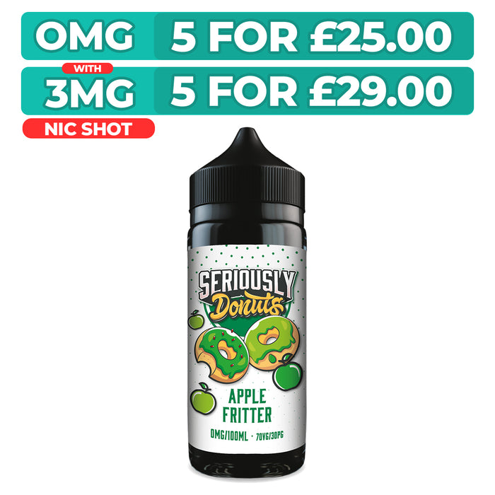 Apple Fritter 100ml Shortfill E-Liquid By Seriously Donuts