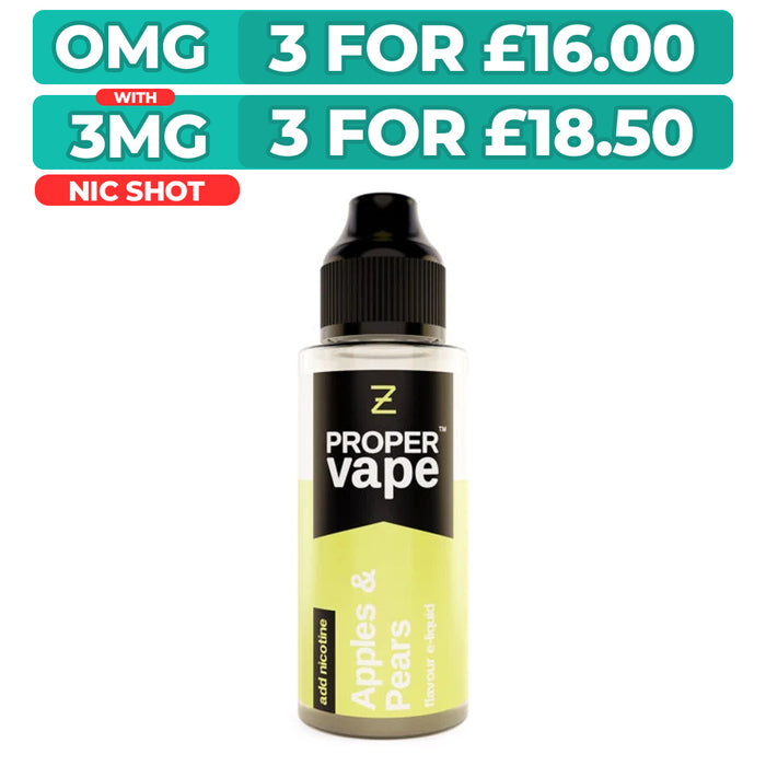 Apples And Pears 100ml Shortfill E-Liquid by Proper Vape