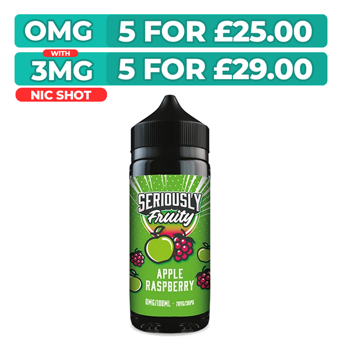 Doozy Seriously Fruity Apple Raspberry 100ml Shortfill E-Liquid