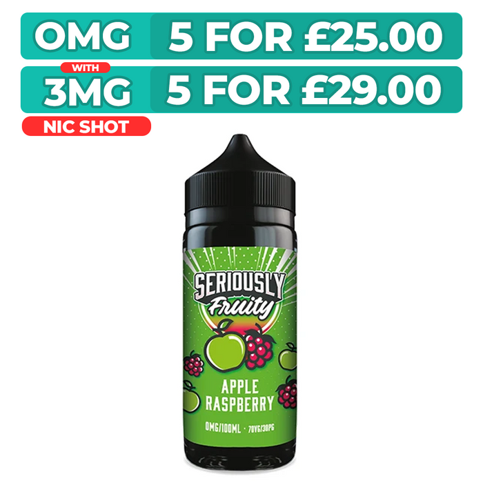 Apple Raspberry 100ml Shortfill E-Liquid By Seriously Fruity