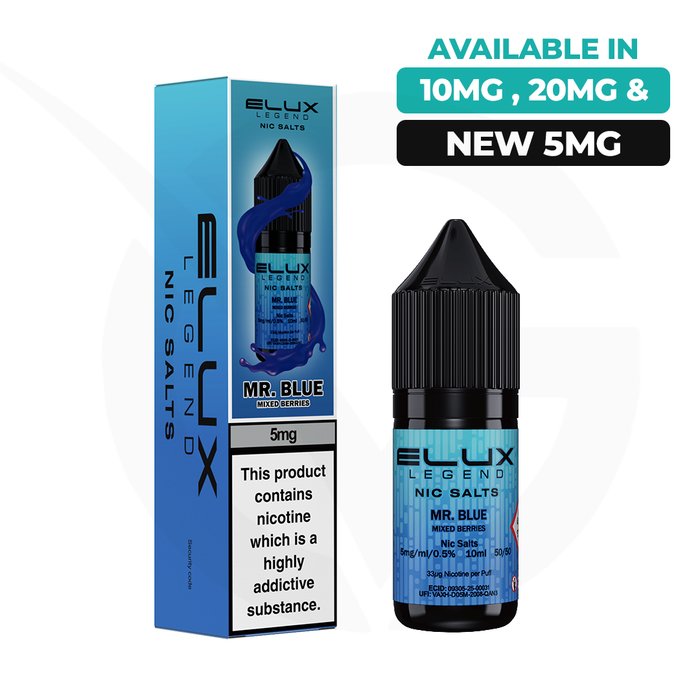 Mr Blue 10ml Nic Salt E-Liquid by Elux Legend