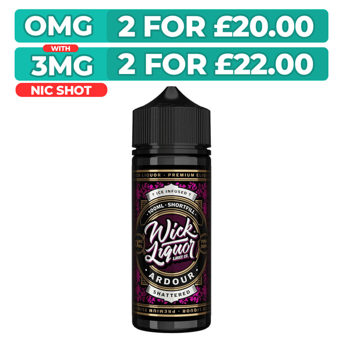 Ardour Shattered 100ml Shortfill E-Liquid By Wick Liquor