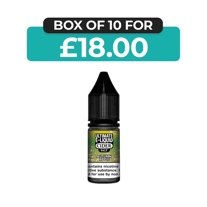Autumn Apple Cider 10ml Nic Salt E-Liquid by Ultimate Juice