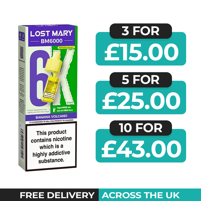 Lost Mary BM6000 Banana Volcano Prefilled Refill Pods