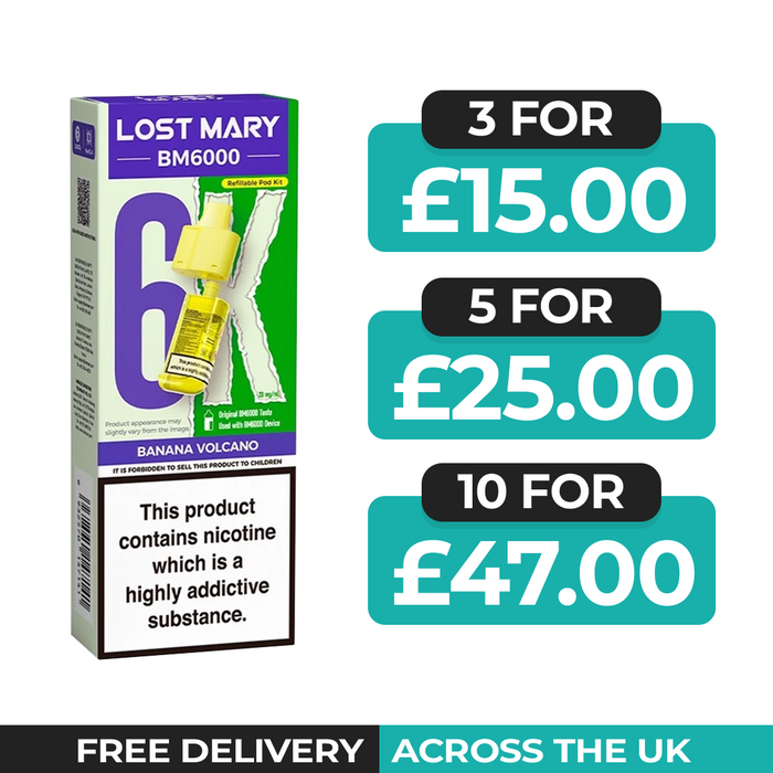 Lost Mary BM6000 Banana Volcano Prefilled Refill Pods