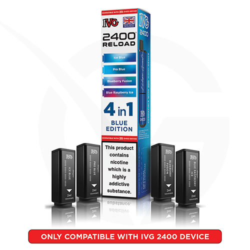 Blue Edition IVG 2400 4 in 1 Reload Pods