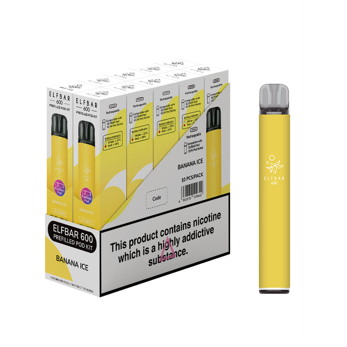 Elf Bar 600 Prefilled Pod Kit - Box of 10