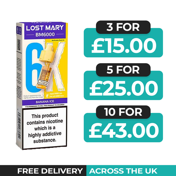 Lost Mary BM6000 Banana Ice Prefilled Refill Pods