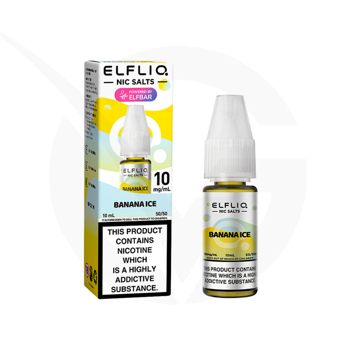Banana Ice 10ml Elfliq Nic Salt E-Liquid by Elf Bar