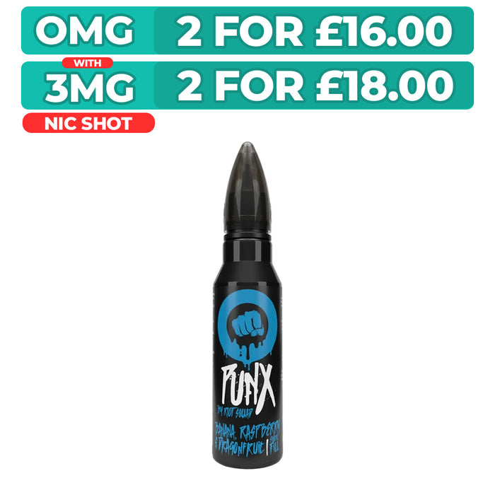 Banana Raspberry & Dragonfruit 50ml Shortfill E-Liquid by Riot Squad