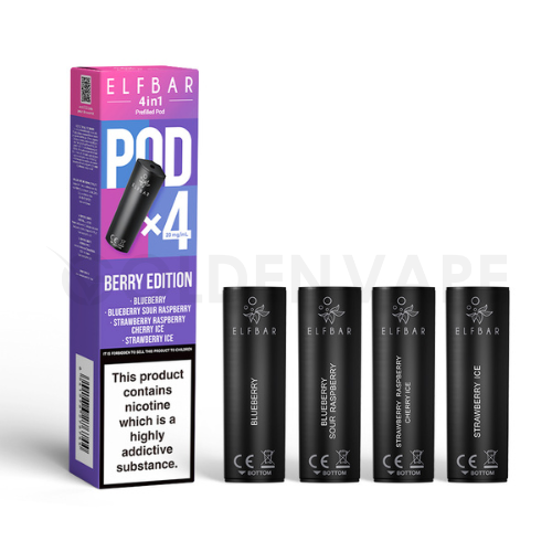 Berry Edition 4 in 1 Prefilled Pods By Elf Bar