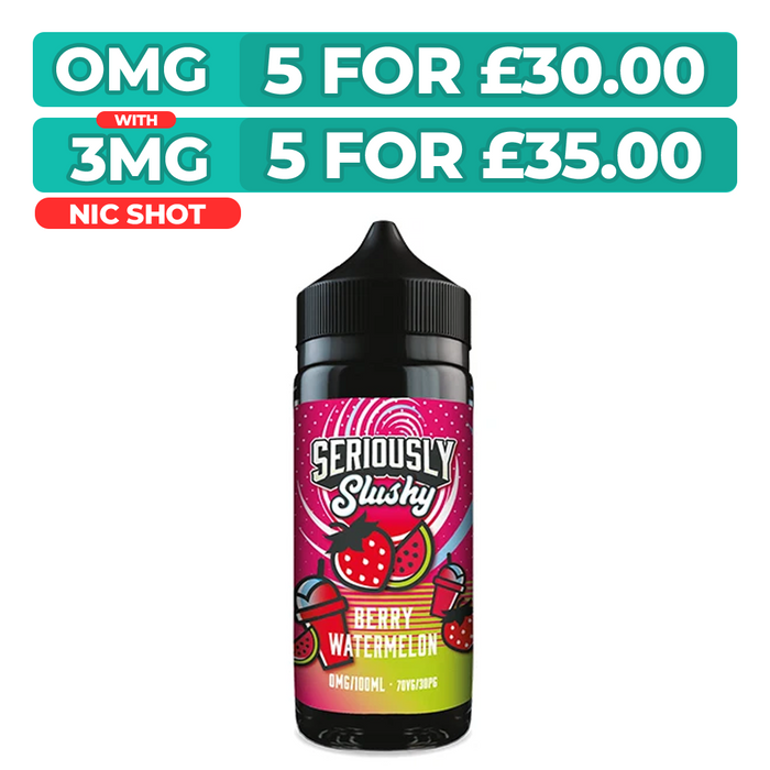 Doozy Seriously Slushy Berry Watermelon 100ml Shortfill E-Liquid
