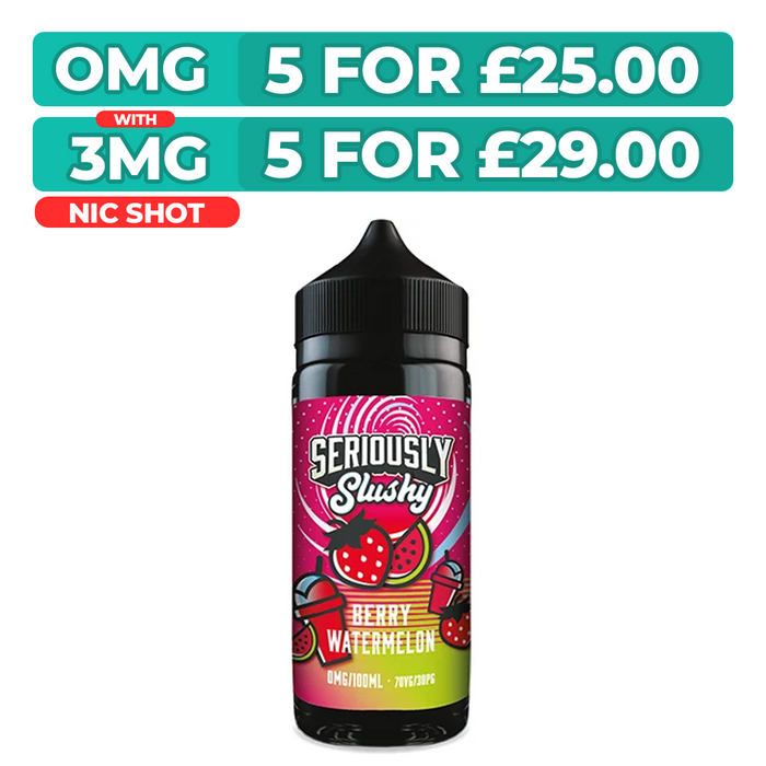 Doozy Seriously Slushy Berry Watermelon 100ml Shortfill E-Liquid