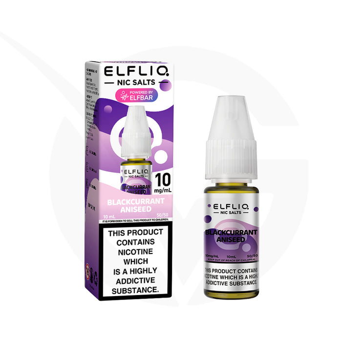 Blackcurrant Aniseed 10ml Elfliq Nic Salt E-Liquid by Elf Bar