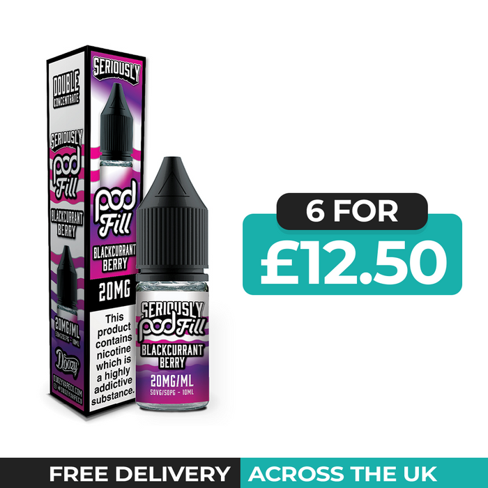 Seriously Pod Fill Blackcurrant Berry Nic Salt E-Liquid