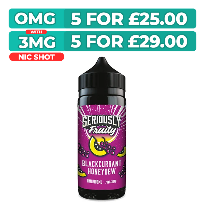 Doozy Seriously Fruity Blackcurrant Honeydew 100ml Shortfill E-Liquid