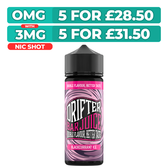 Drifter Bar Juice Blackcurrant Ice 100ml Shortfill E-Liquid