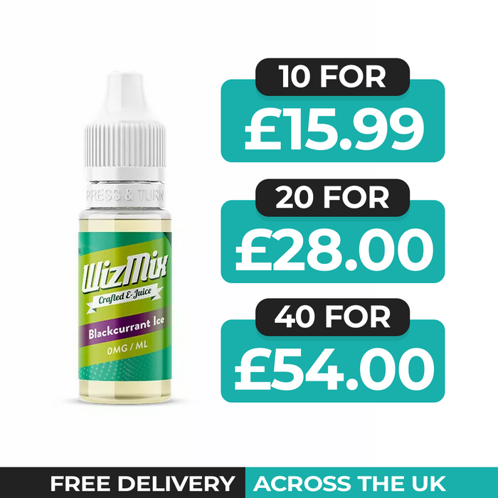 Wizmix Blackcurrant Ice 10ml E-Liquid - Pack of 10, 20 & 40