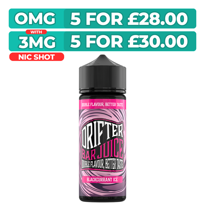 Drifter Bar Juice Blackcurrant Ice 100ml Shortfill E-Liquid