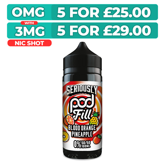 Doozy Seriously Pod Fill Blood Orange 100ml Shortfill E-Liquid