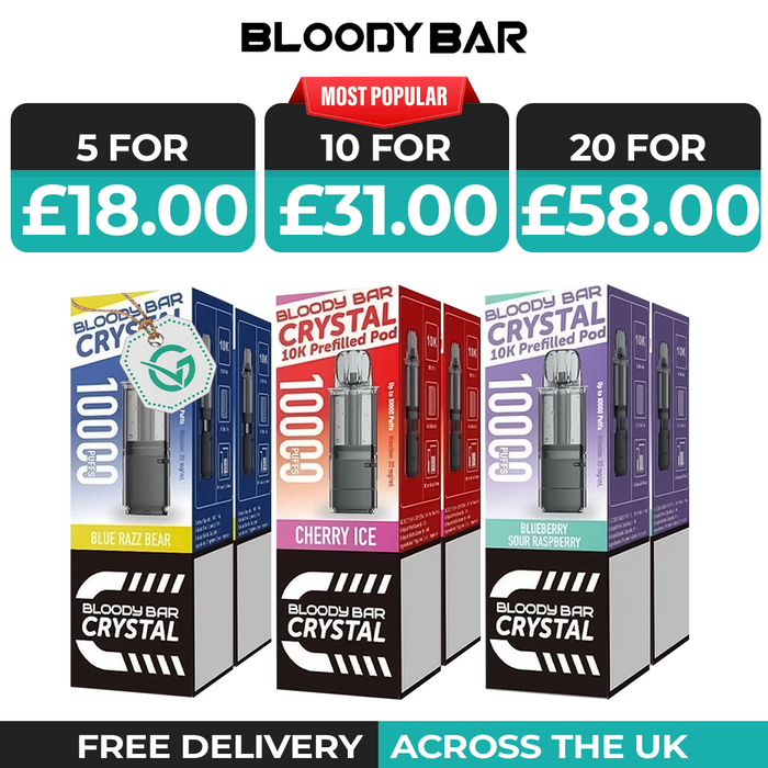 Bloody Bar Crystal 10k Box of 5 & 10