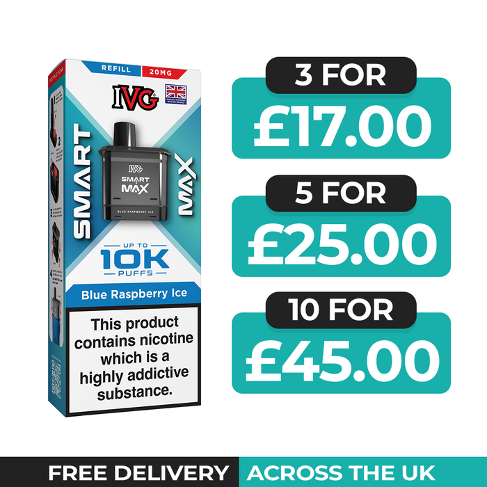 IVG Smart Max Blue Raspberry Ice Refill Pods