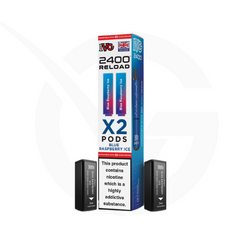 Blue Raspberry Ice 2-in-1 Prefilled Pods By IVG 2400 Reload