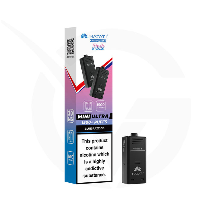 Blue Razz GB Hayati Mini Ultra 1500 Refill Pods