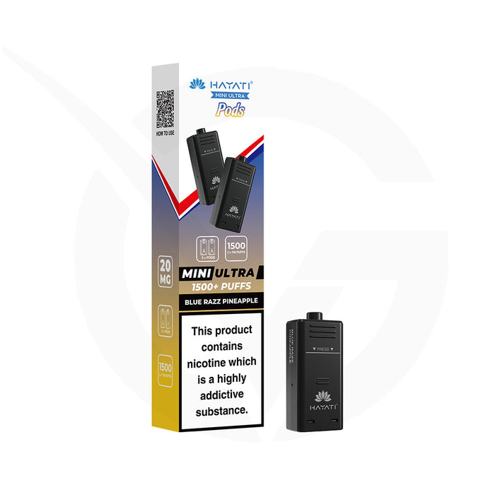Blue Razz Pineapple Hayati Mini Ultra 1500 Refill Pods