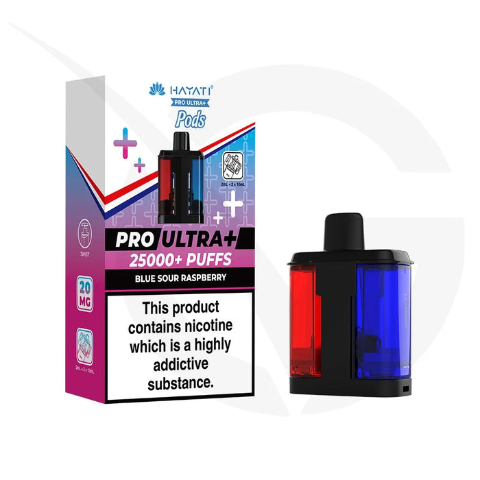 Blue Sour Raspberry Hayati Pro Ultra Plus 25000 Refill Pods