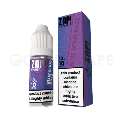 Blue Sour Razz 10ml Nic Salt E-Liquid By Zap! Bar Salts