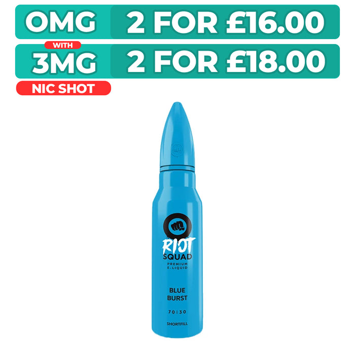 Blue Burst 50ml Shortfill E-Liquid by Riot Squad