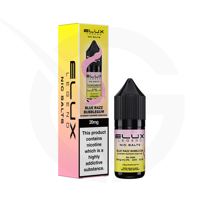 Blue Razz Bubblegum Nic Salt E-liquid by Elux Legend