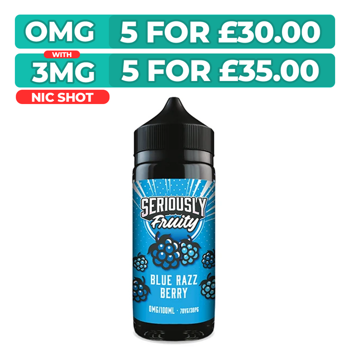 Doozy Seriously Fruity Blue Razz Berry 100ml Shortfill E-Liquid