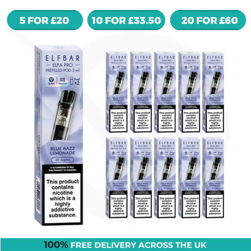 Blue Razz Lemonade Elfa Pro Prefilled Pods by Elf Bar